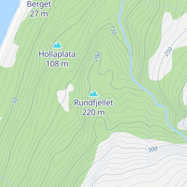 Map of Rundfjellet
