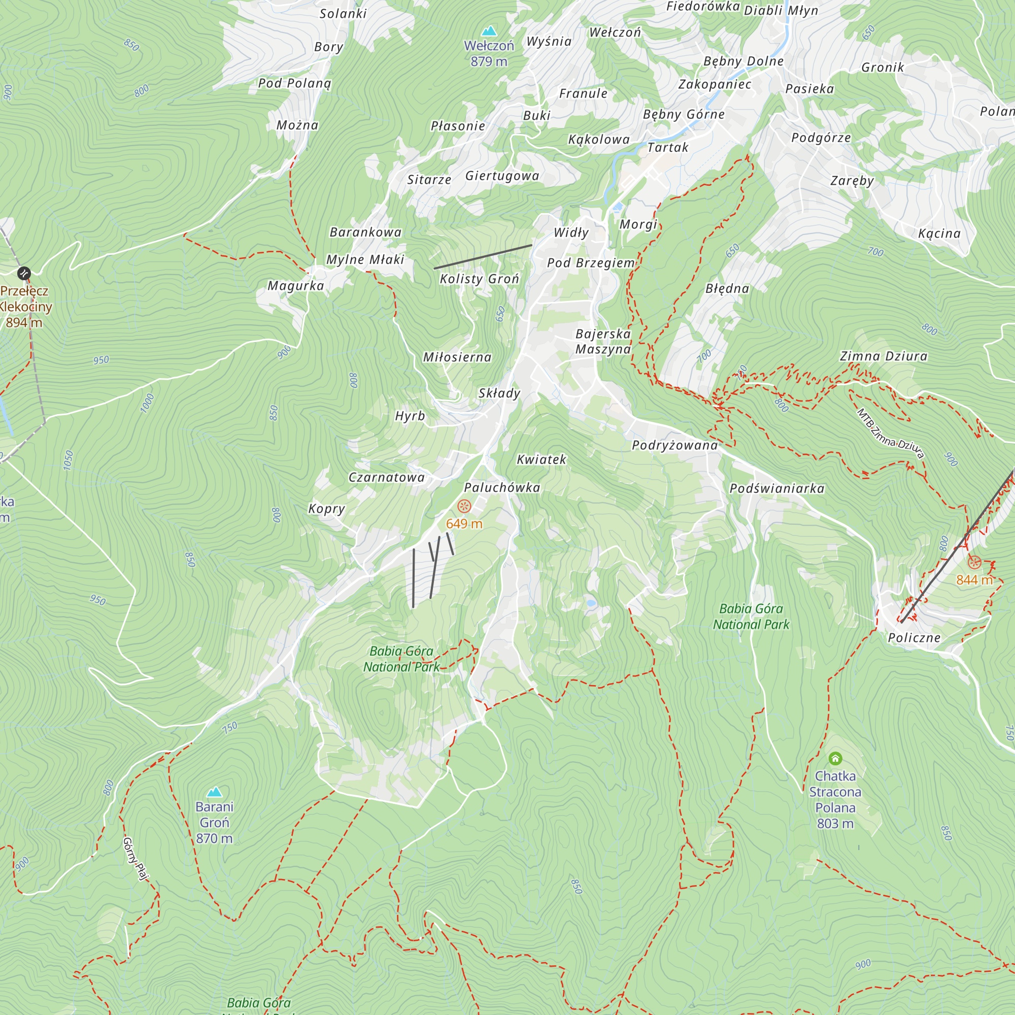 Chata pod Kwiatkiem map