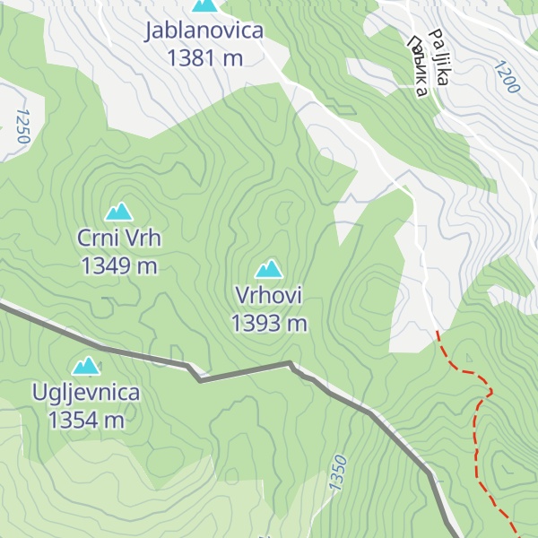Map of Vrhovi