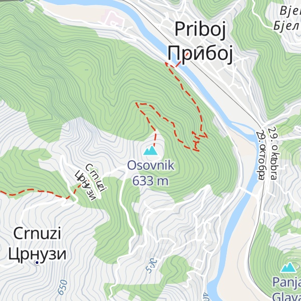 Map of Osovnik