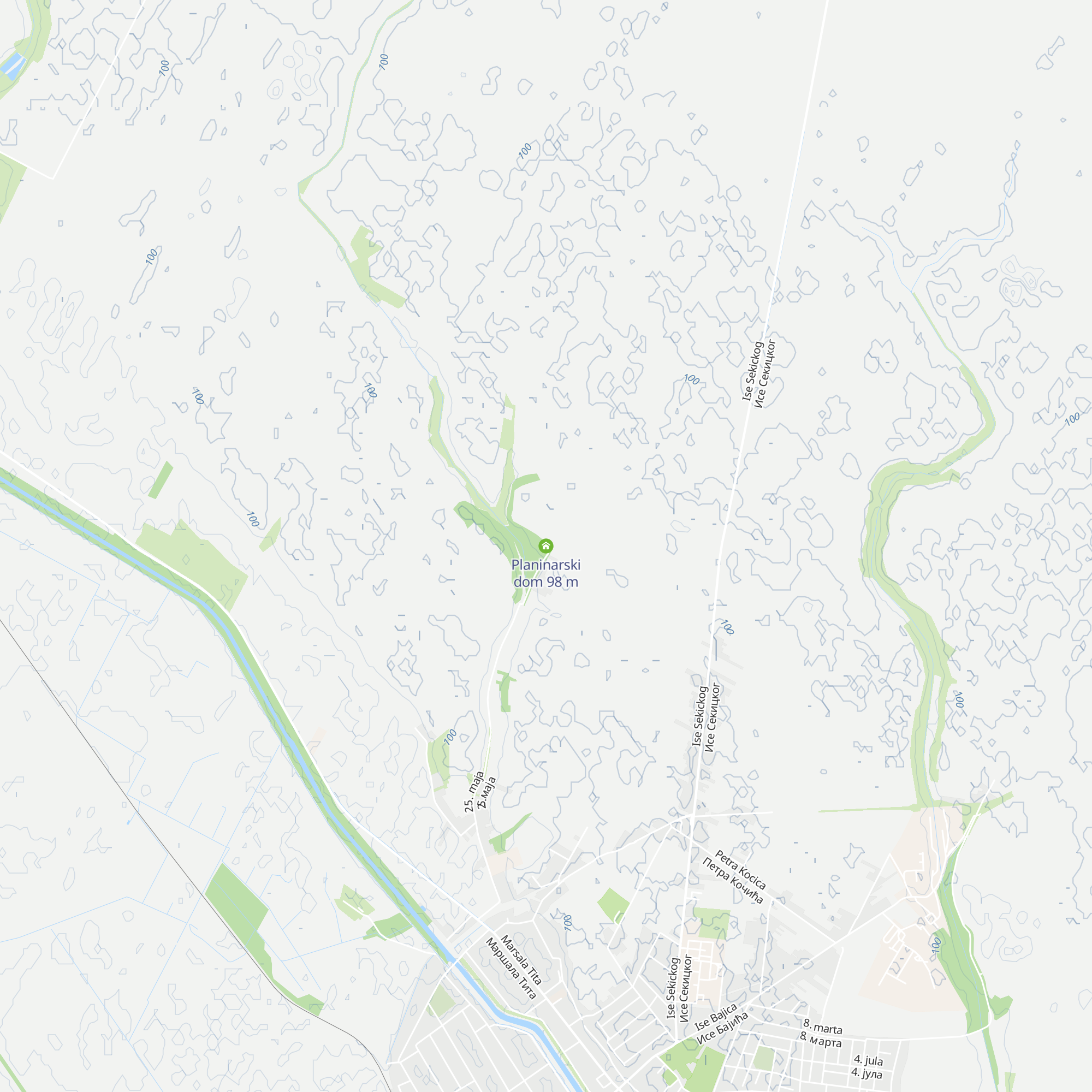 Planinarski dom map