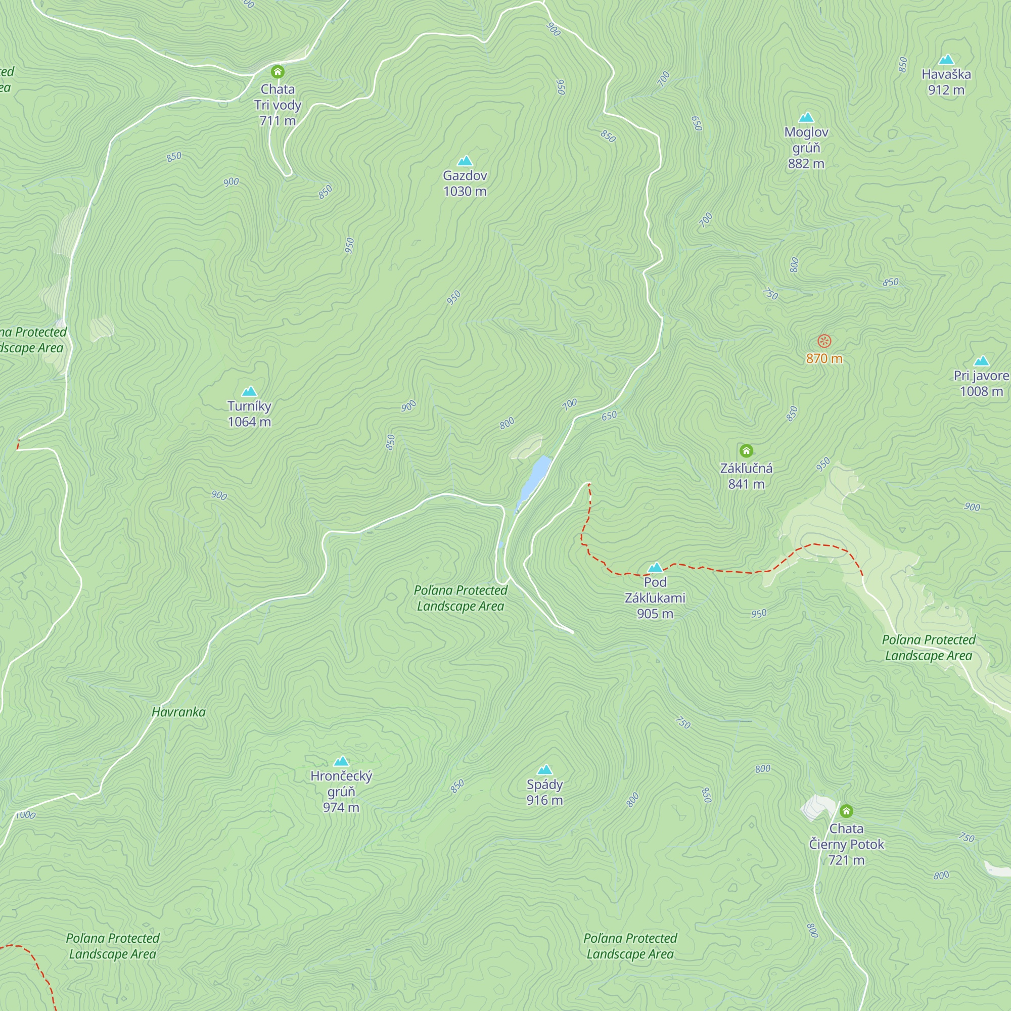 Chata Hrončok map