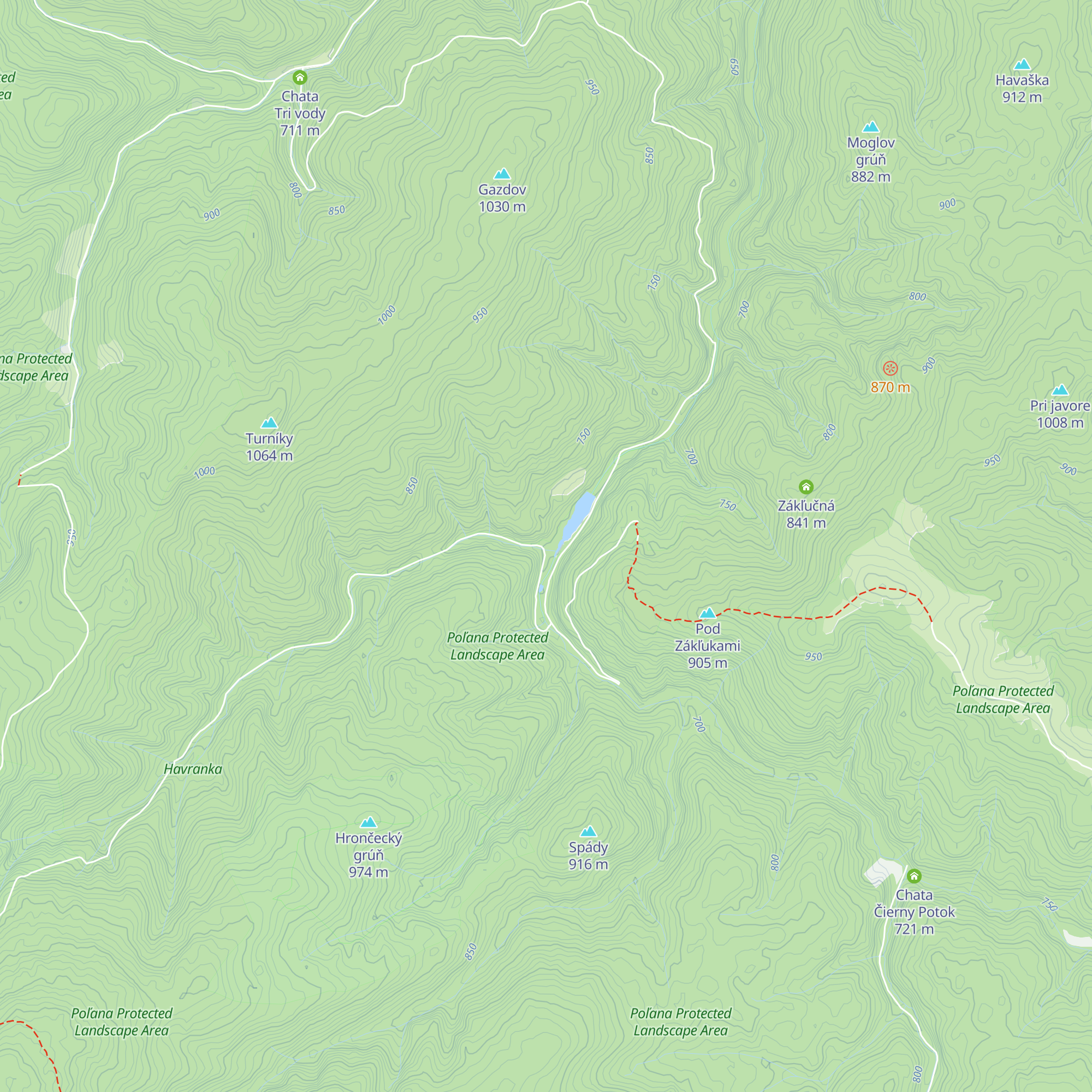 Chata Hrončok map