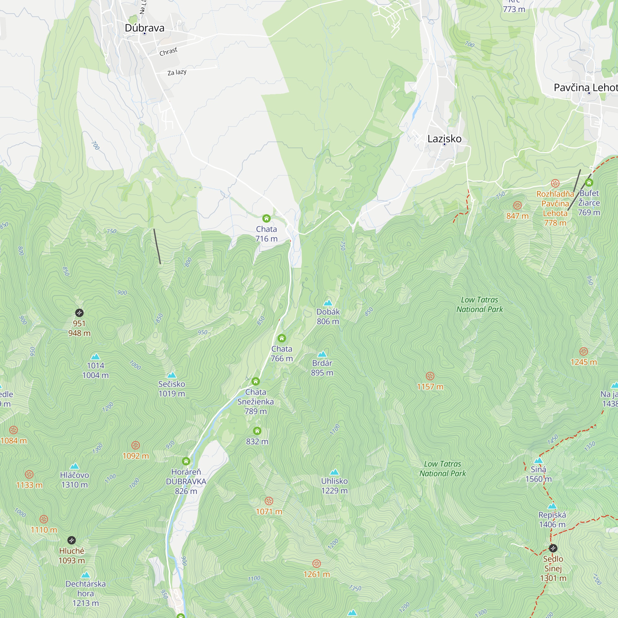 Seník map