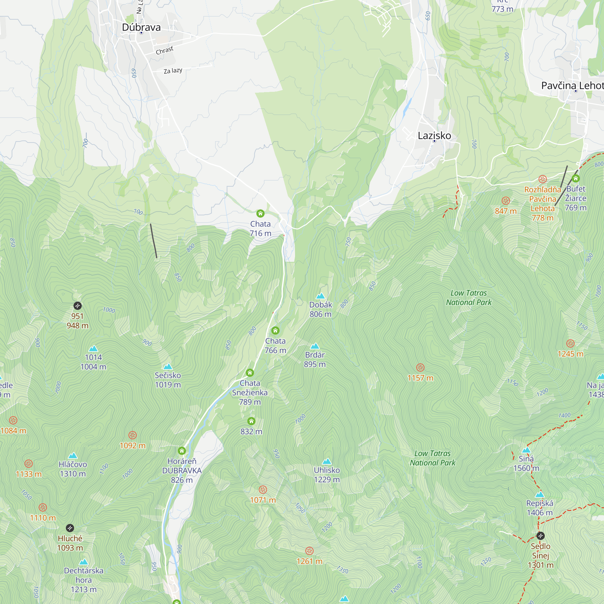 Seník map