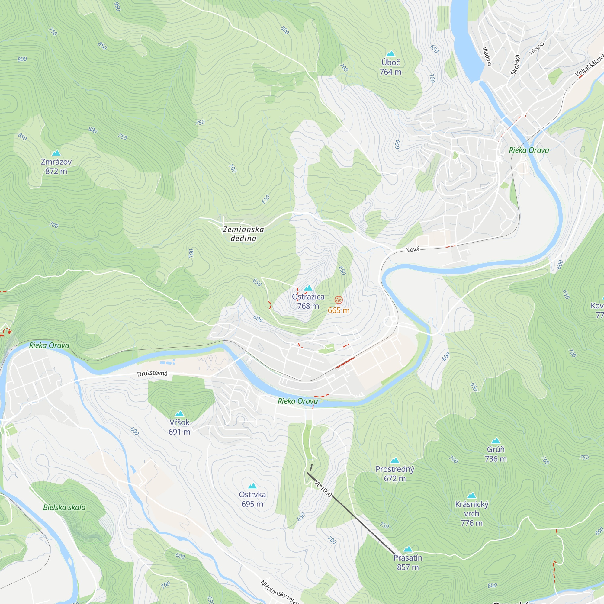 Koliba pod krížom na hrade map