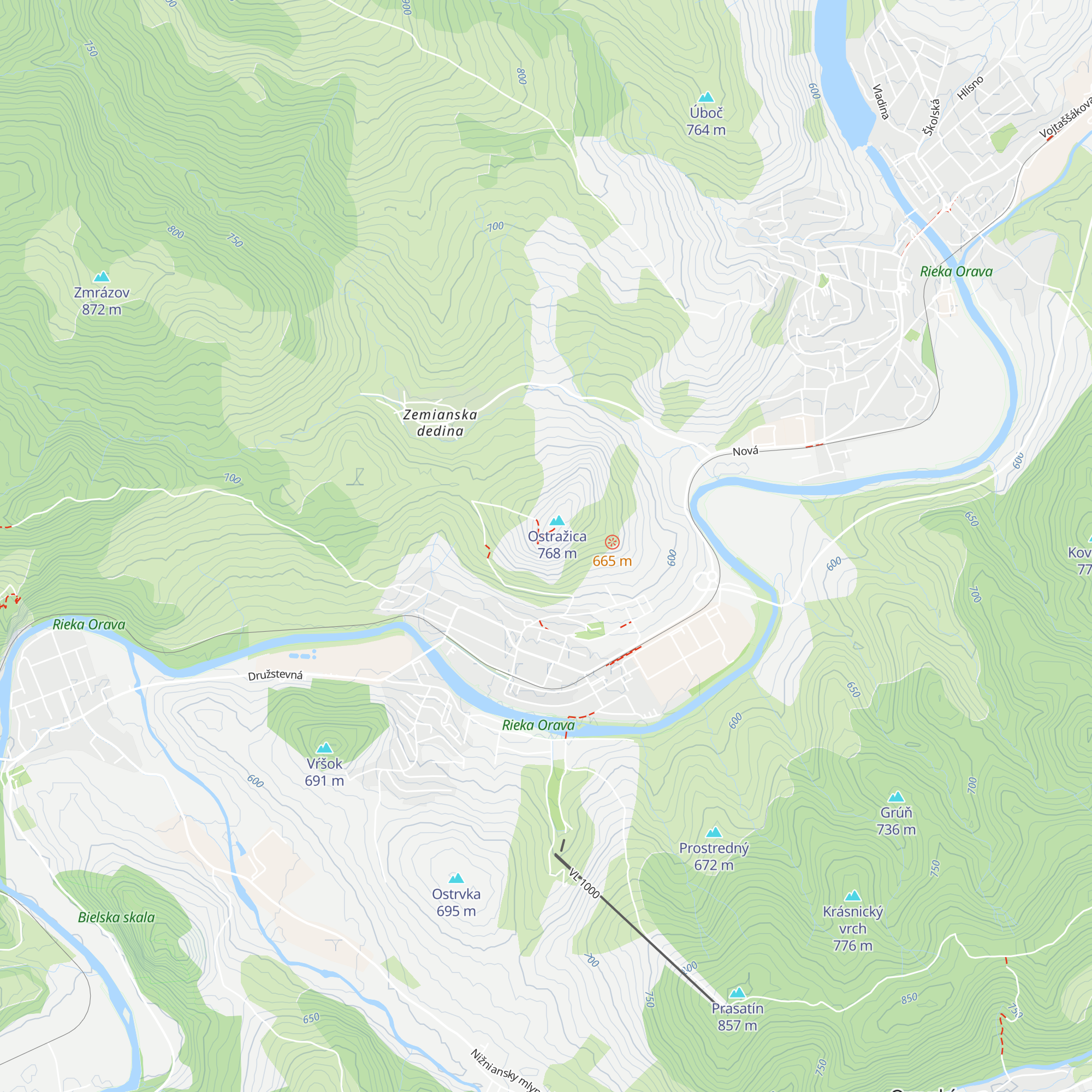 Koliba pod krížom na hrade map