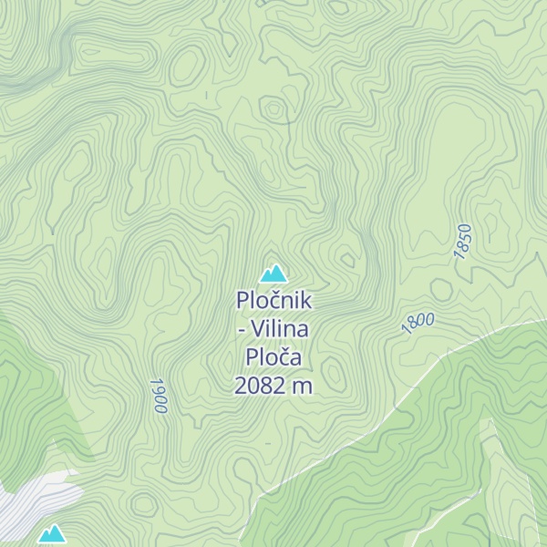 Map of Pločnik - Vilina Ploča