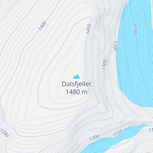 Map of Dalsfjellet