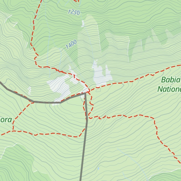 Map of Babia Góra / Babia hora