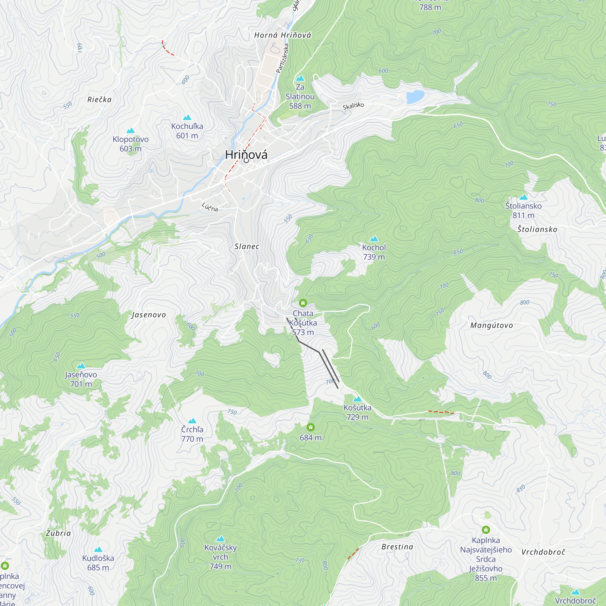Chata Košútka map