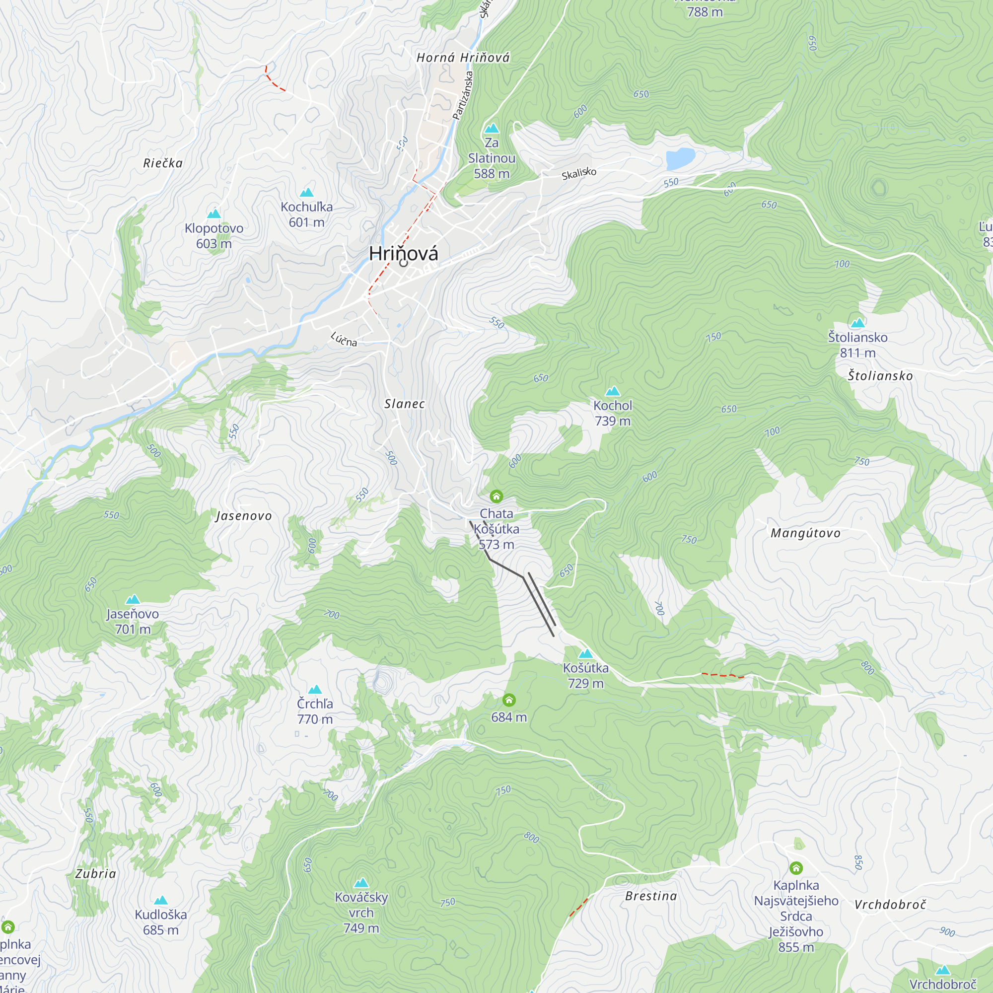 Chata Košútka map