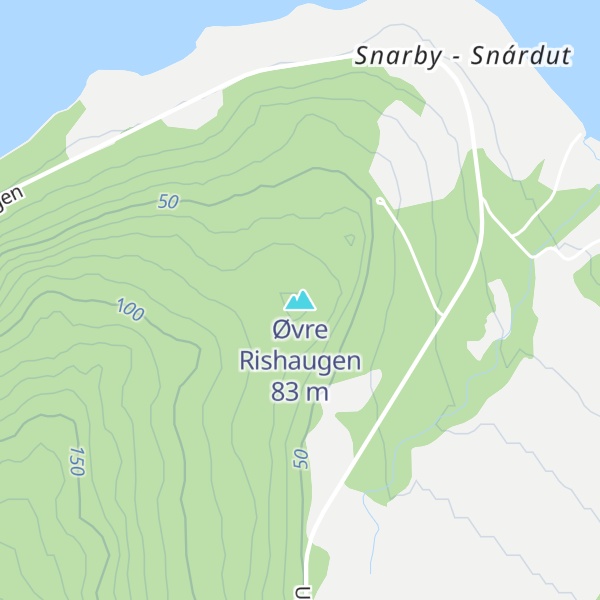 Map of Øvre Rishaugen