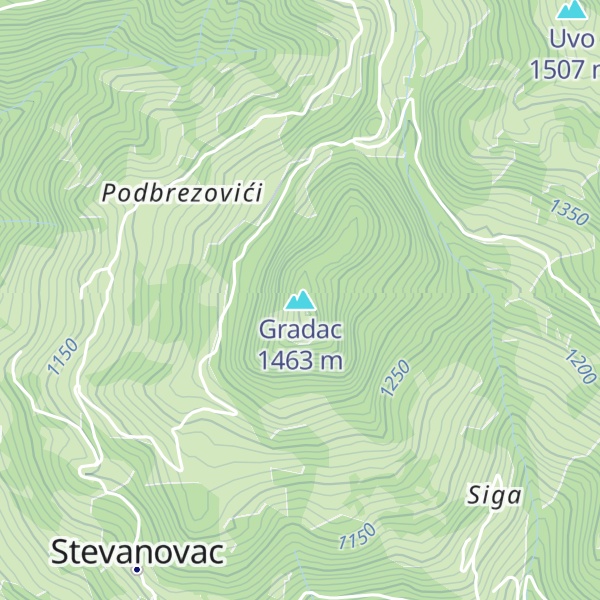 Map of Gradac
