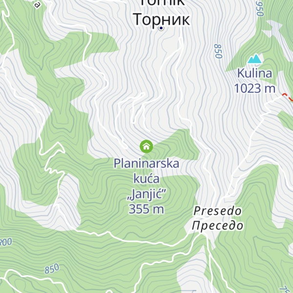 Map of Planinarska kuća „Janjić”