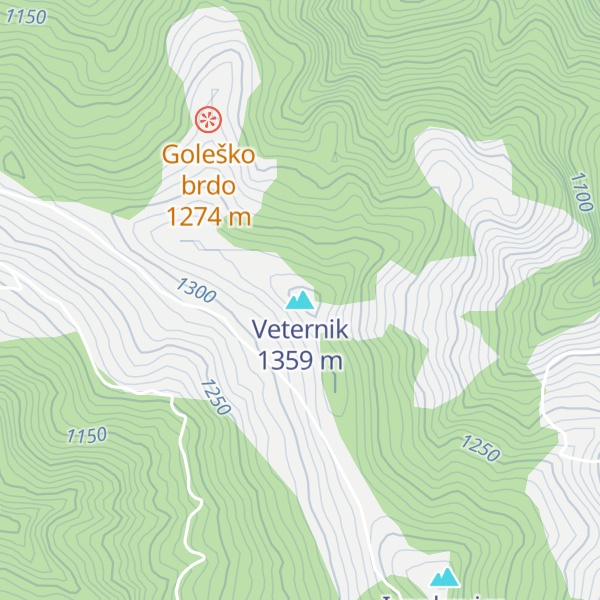 Map of Veternik