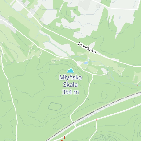 Map of Młyńska Skała
