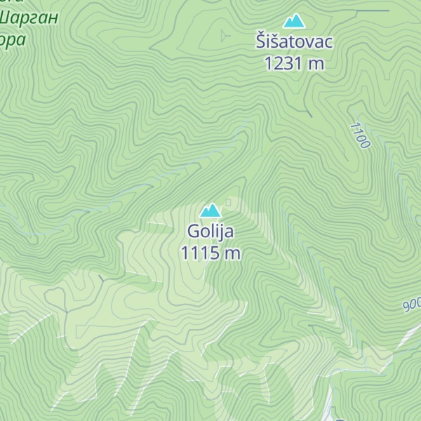 Map of Golija