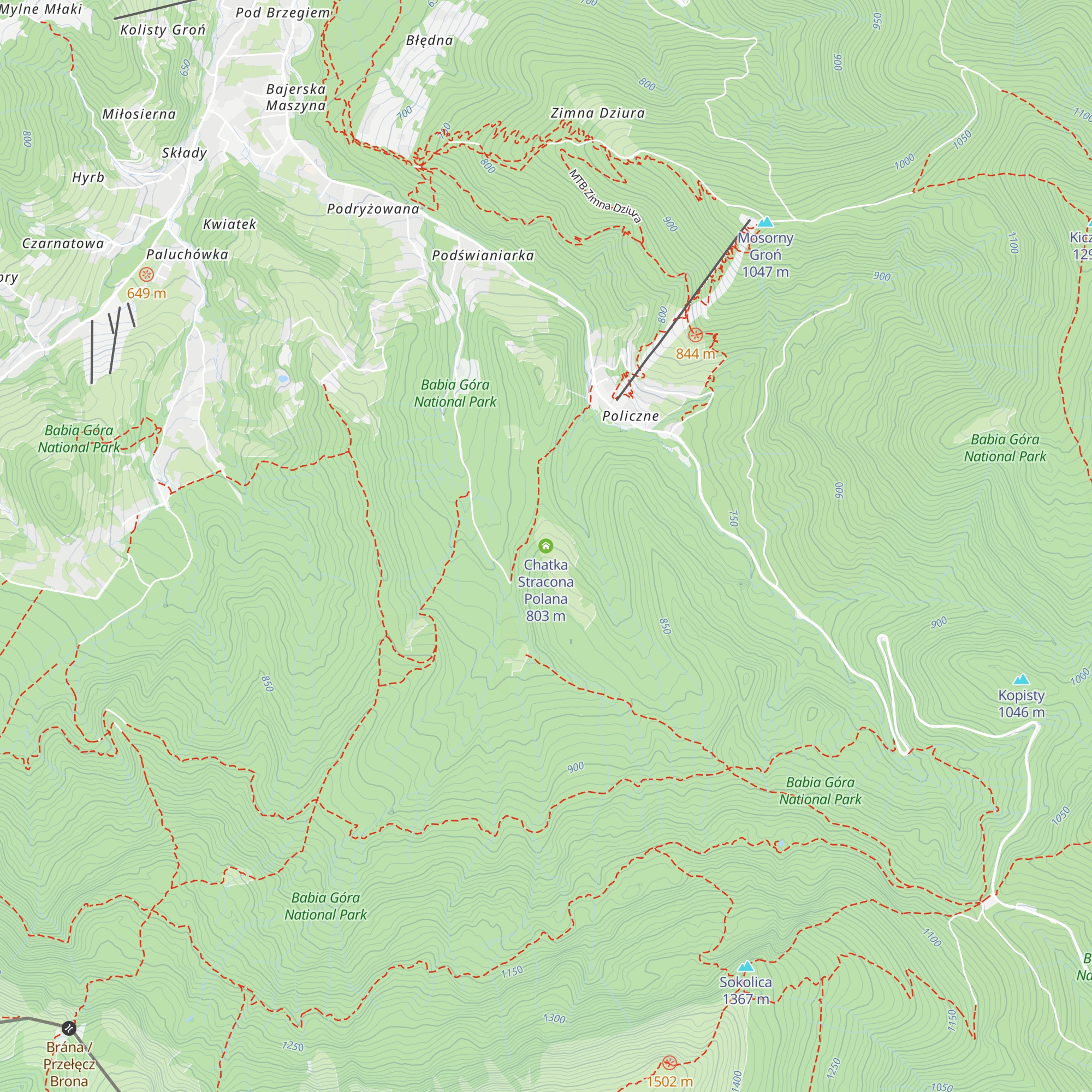 Chatka Stracona Polana map