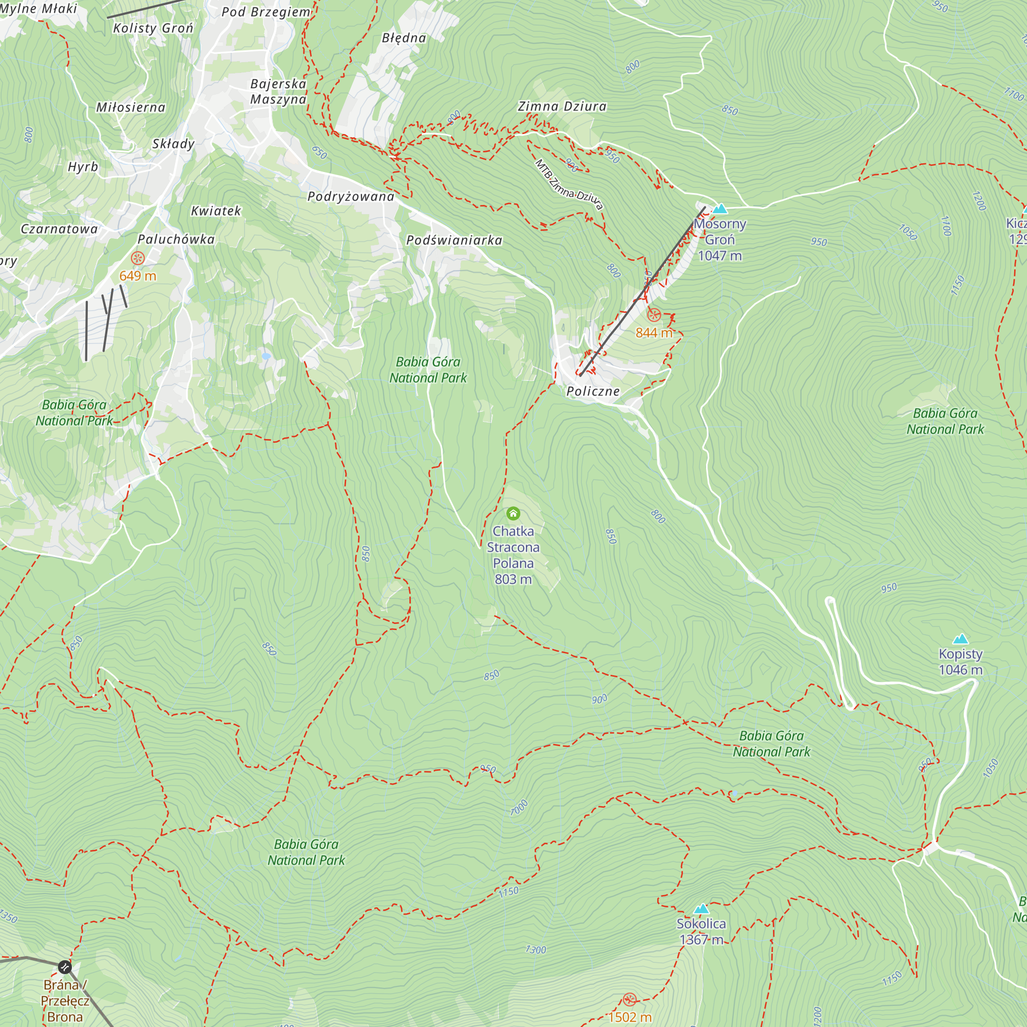 Chatka Stracona Polana map