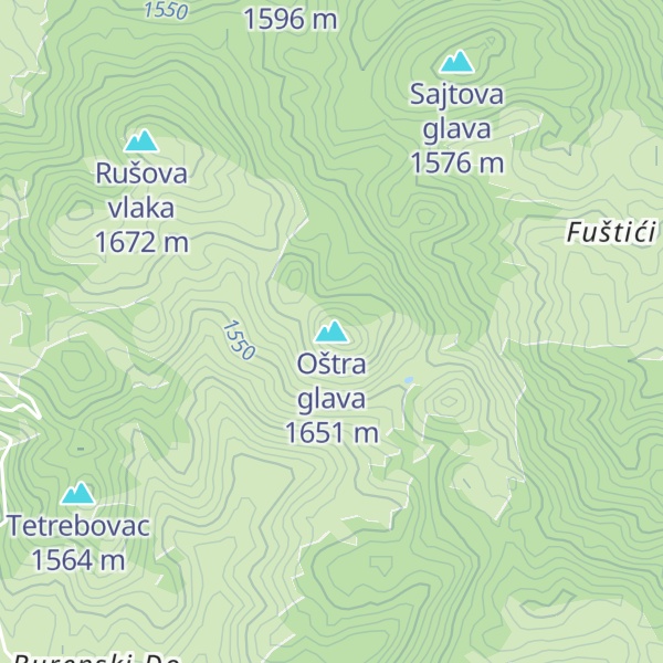 Map of Oštra glava