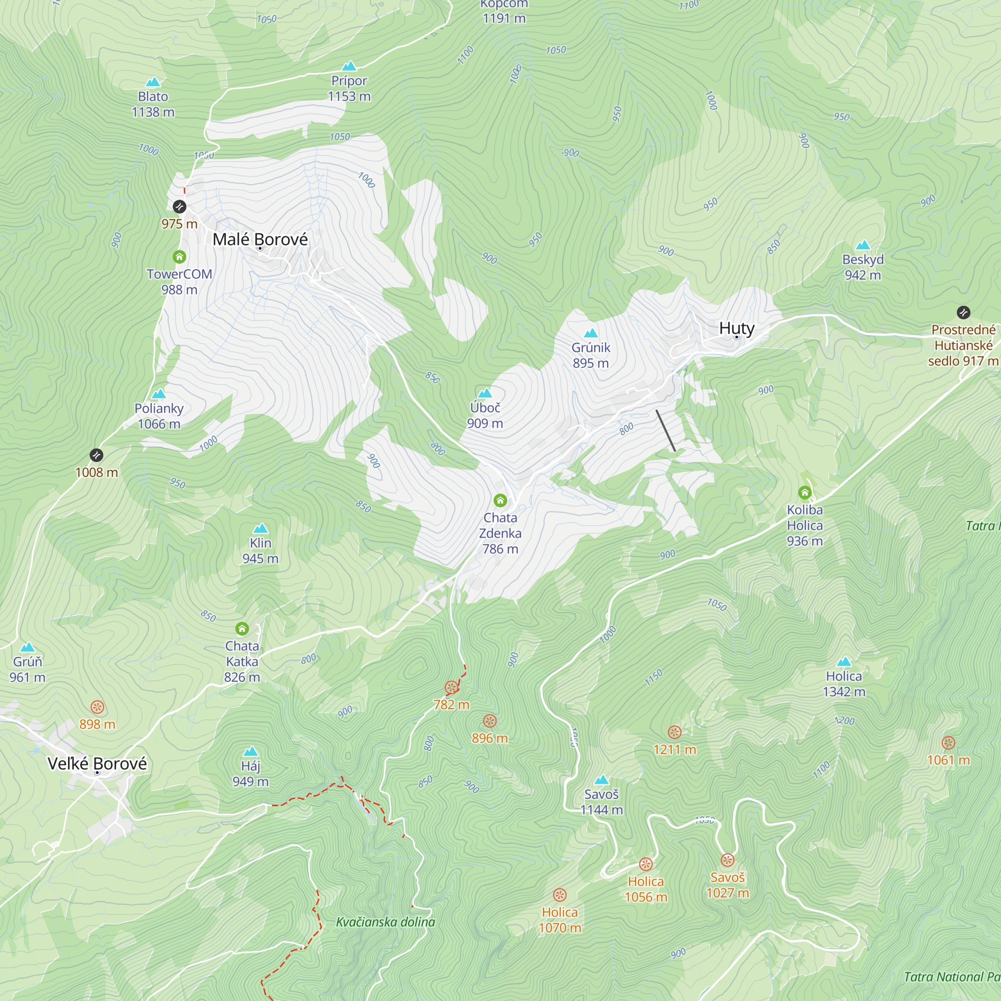 Chata Zdenka map