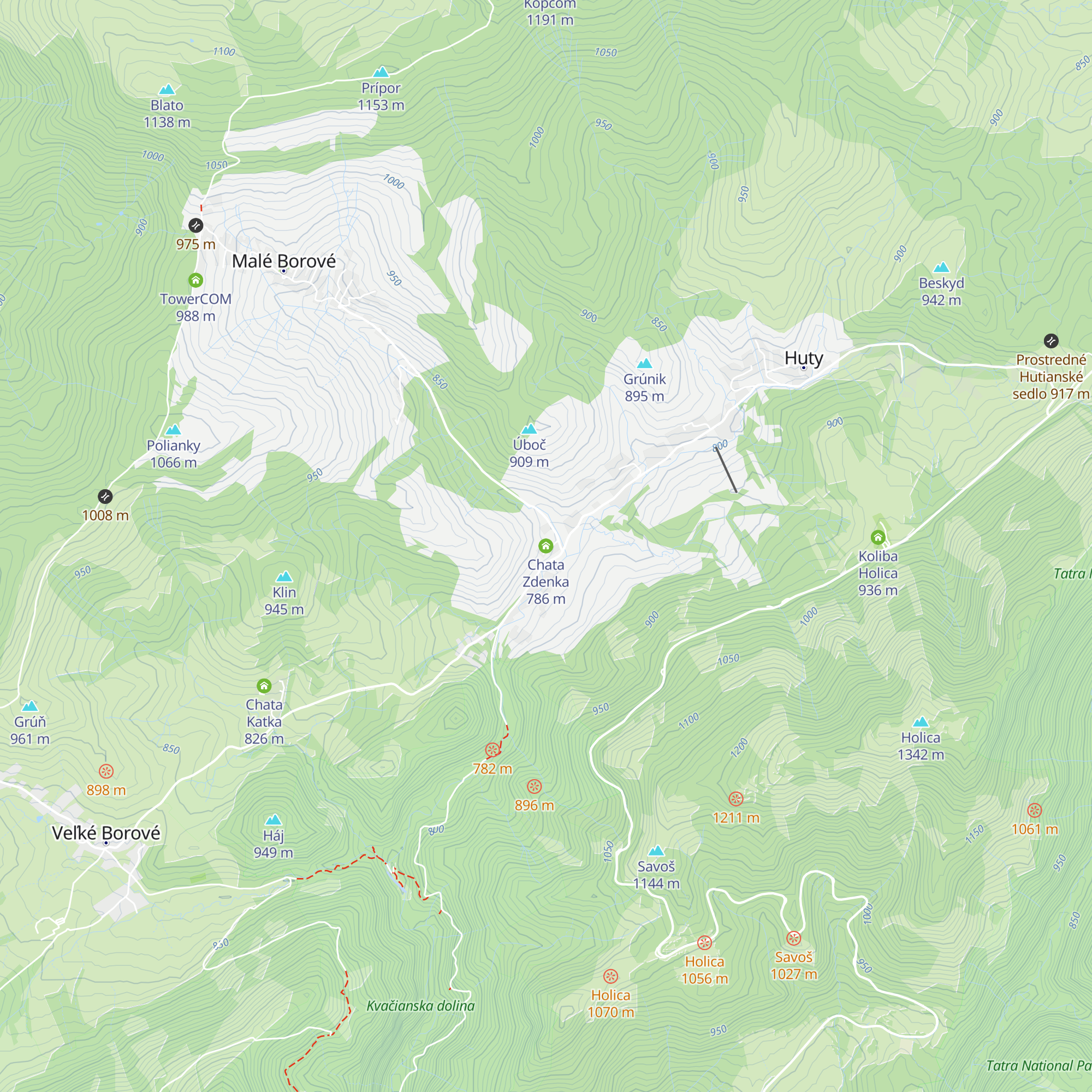 Chata Zdenka map