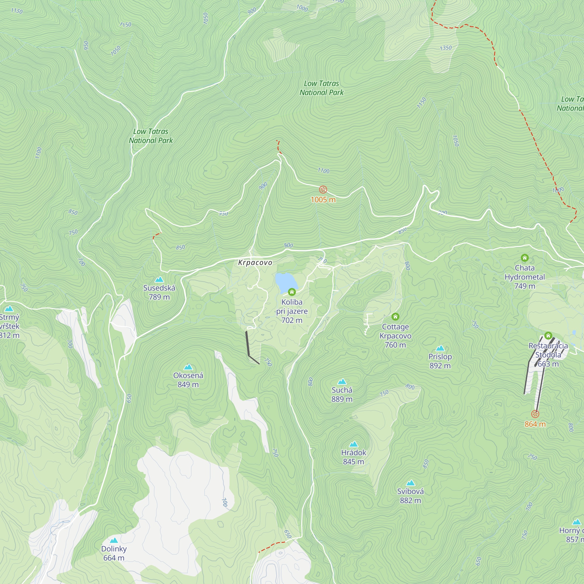 Koliba pri jazere map