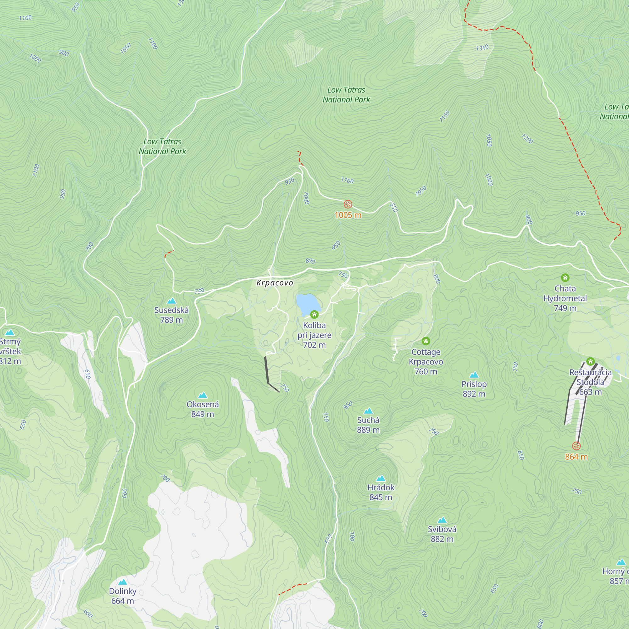Koliba pri jazere map