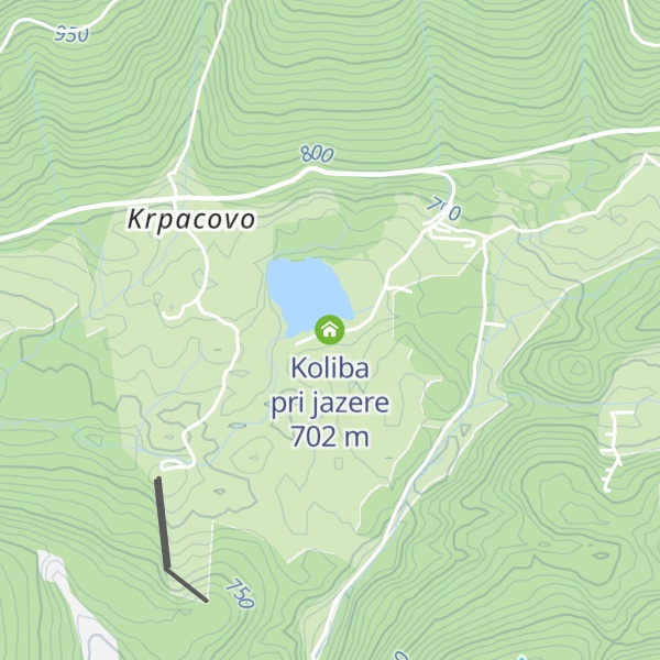 Map of Koliba pri jazere