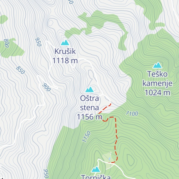 Map of Oštra stena