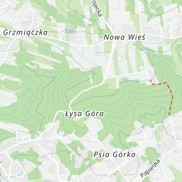 Map of Łysa Góra