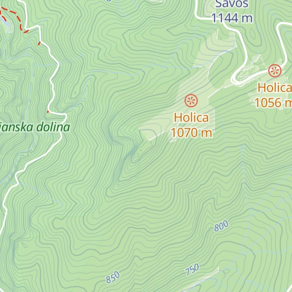 Map of Ostrý vrch