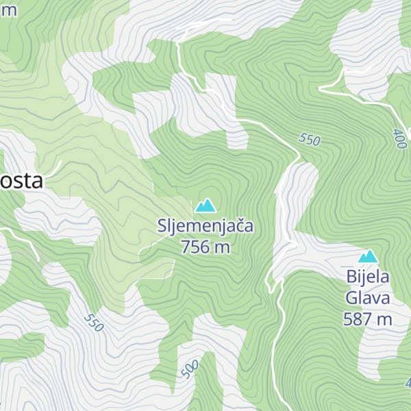 Map of Sljemenjača