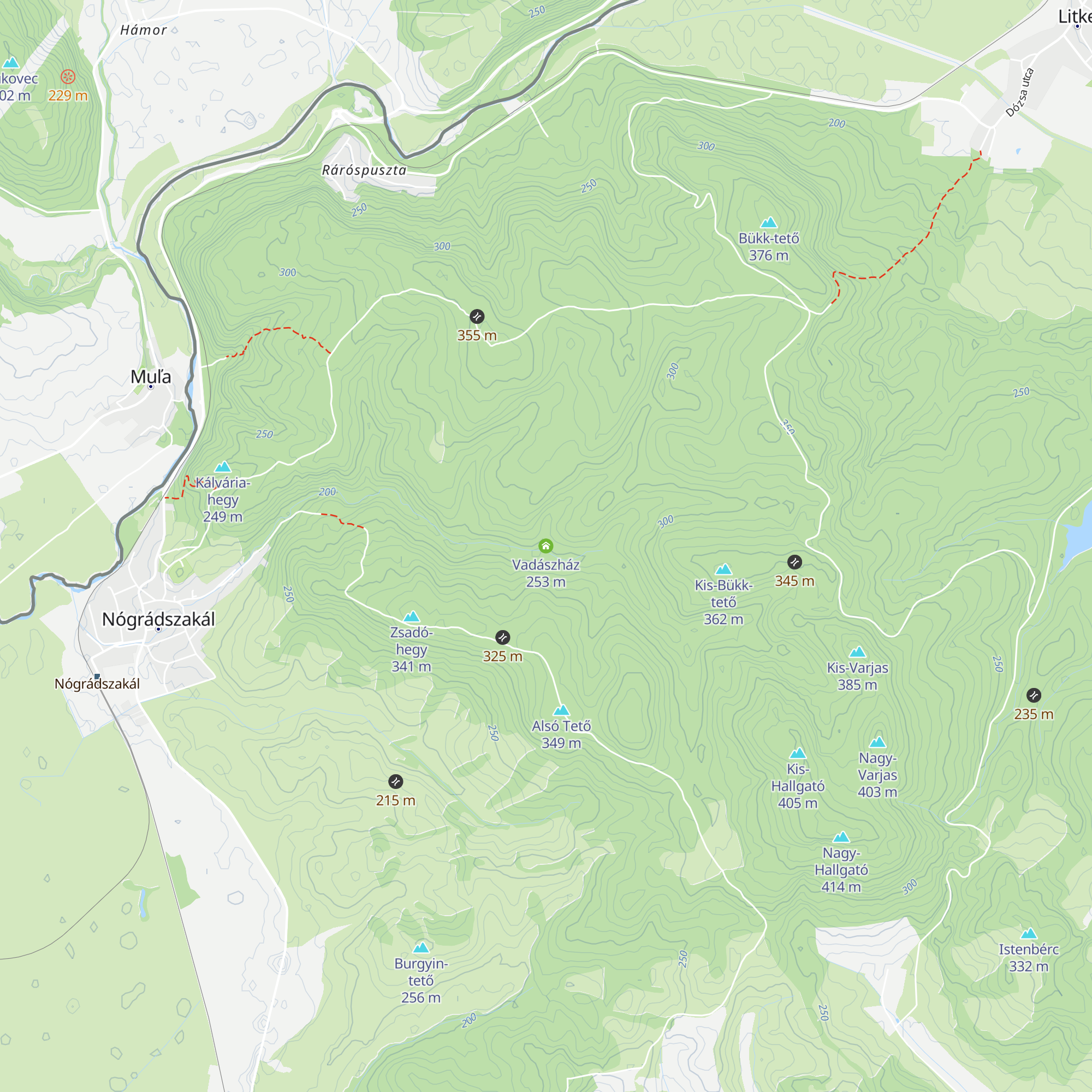 Vadászház map