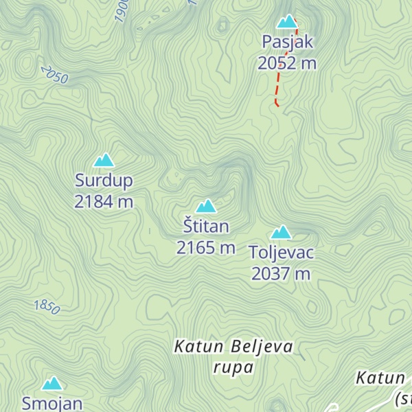 Map of Štitan