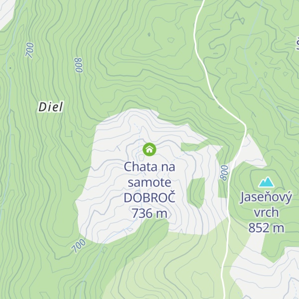 Map of Chata na samote DOBROČ