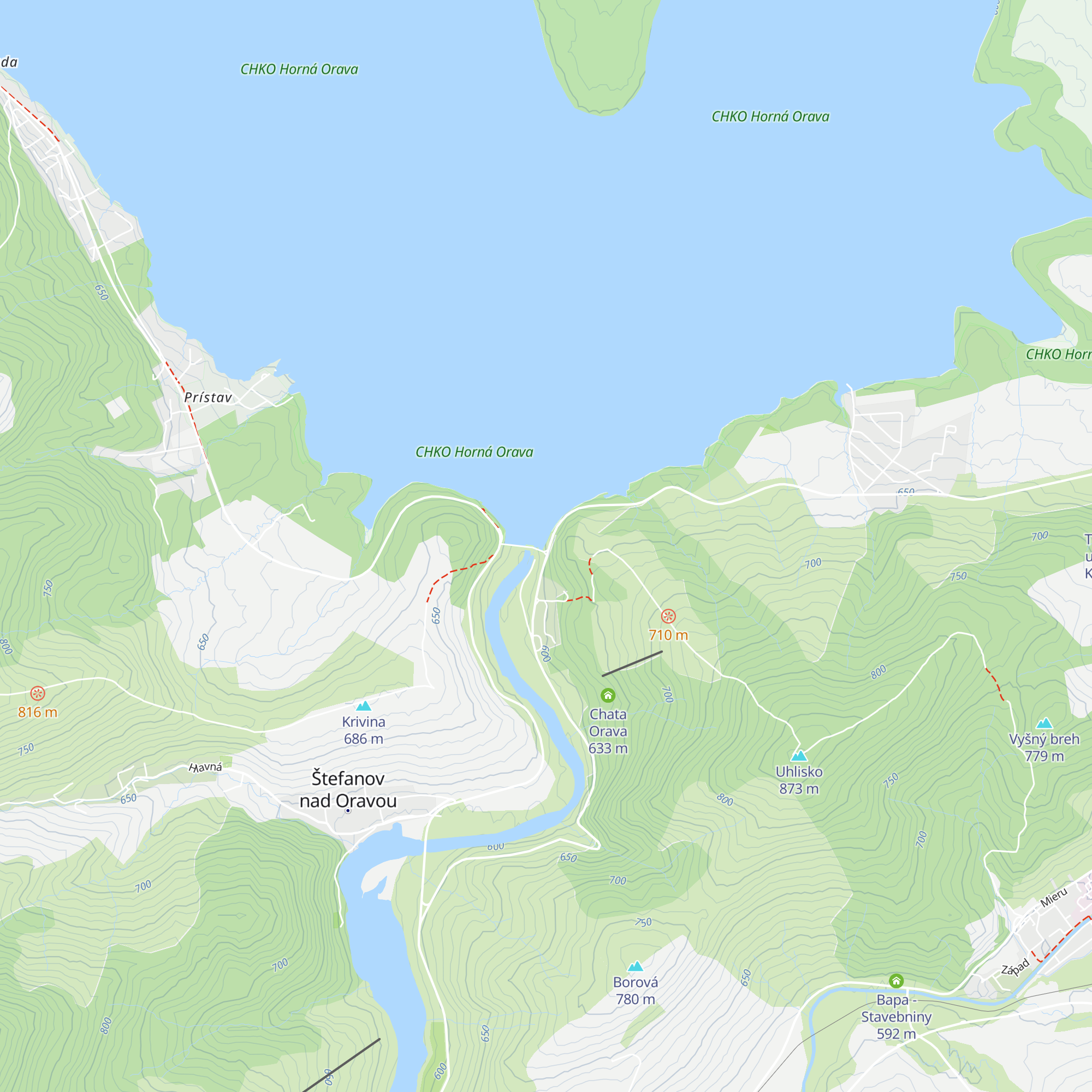 Správa Povodia Váhu - administratíva map