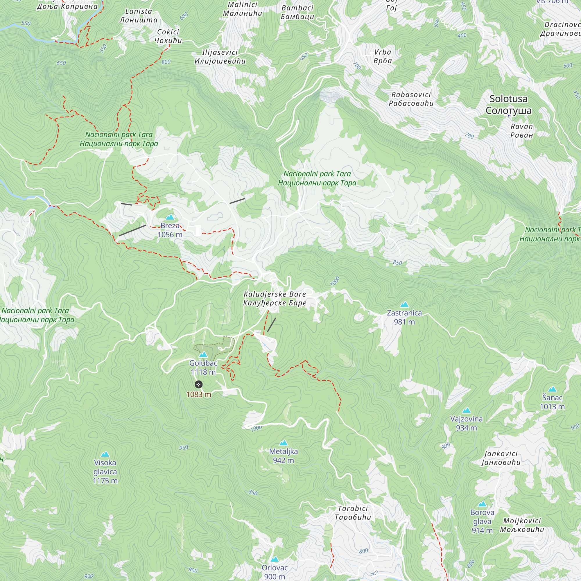 Planinarski dom „Tara” map