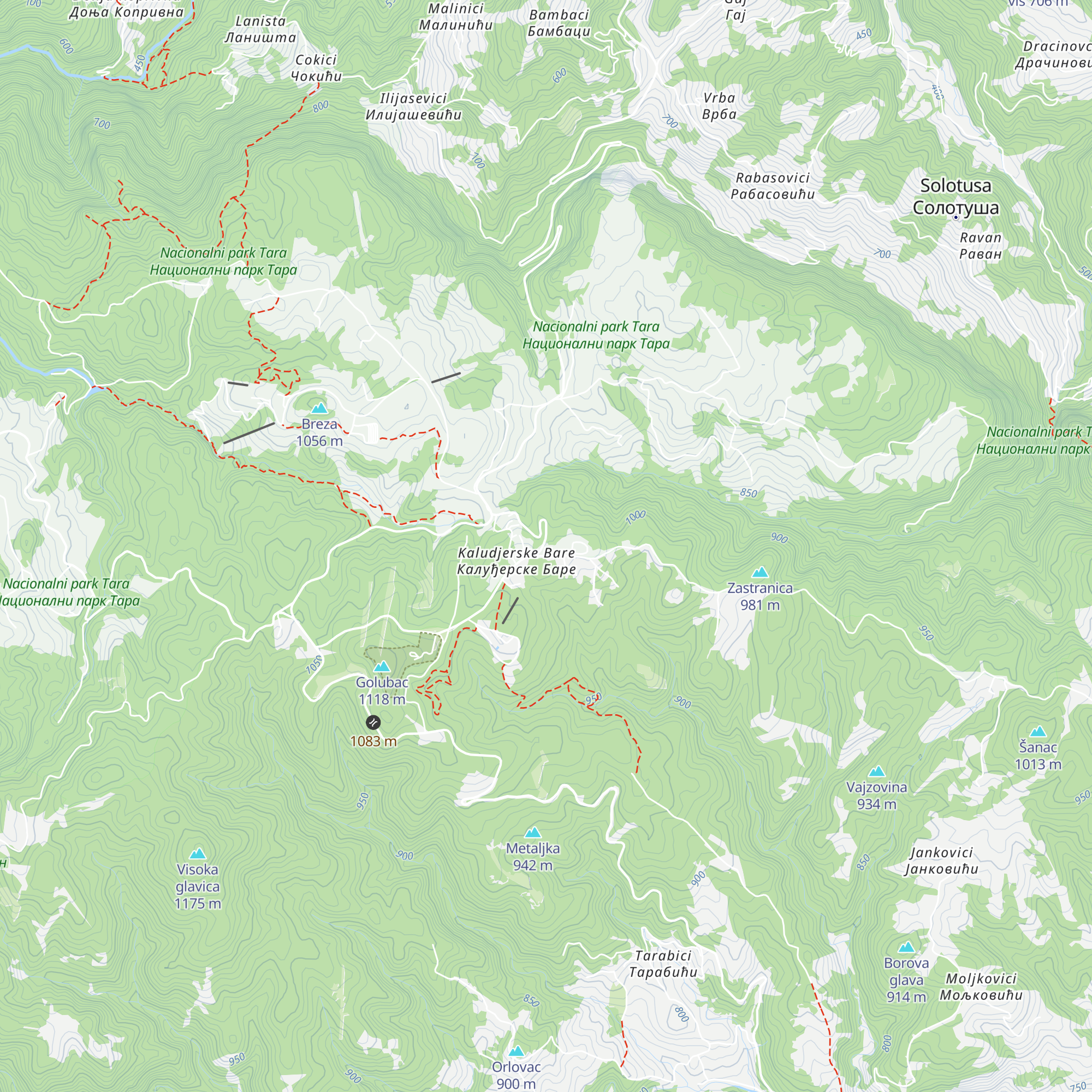 Planinarski dom „Tara” map
