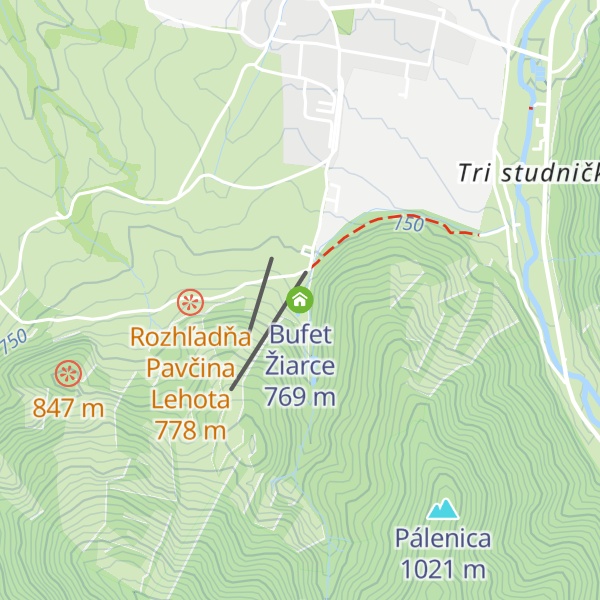 Map of Bufet Žiarce