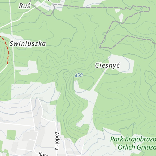 Map of Księża Góra