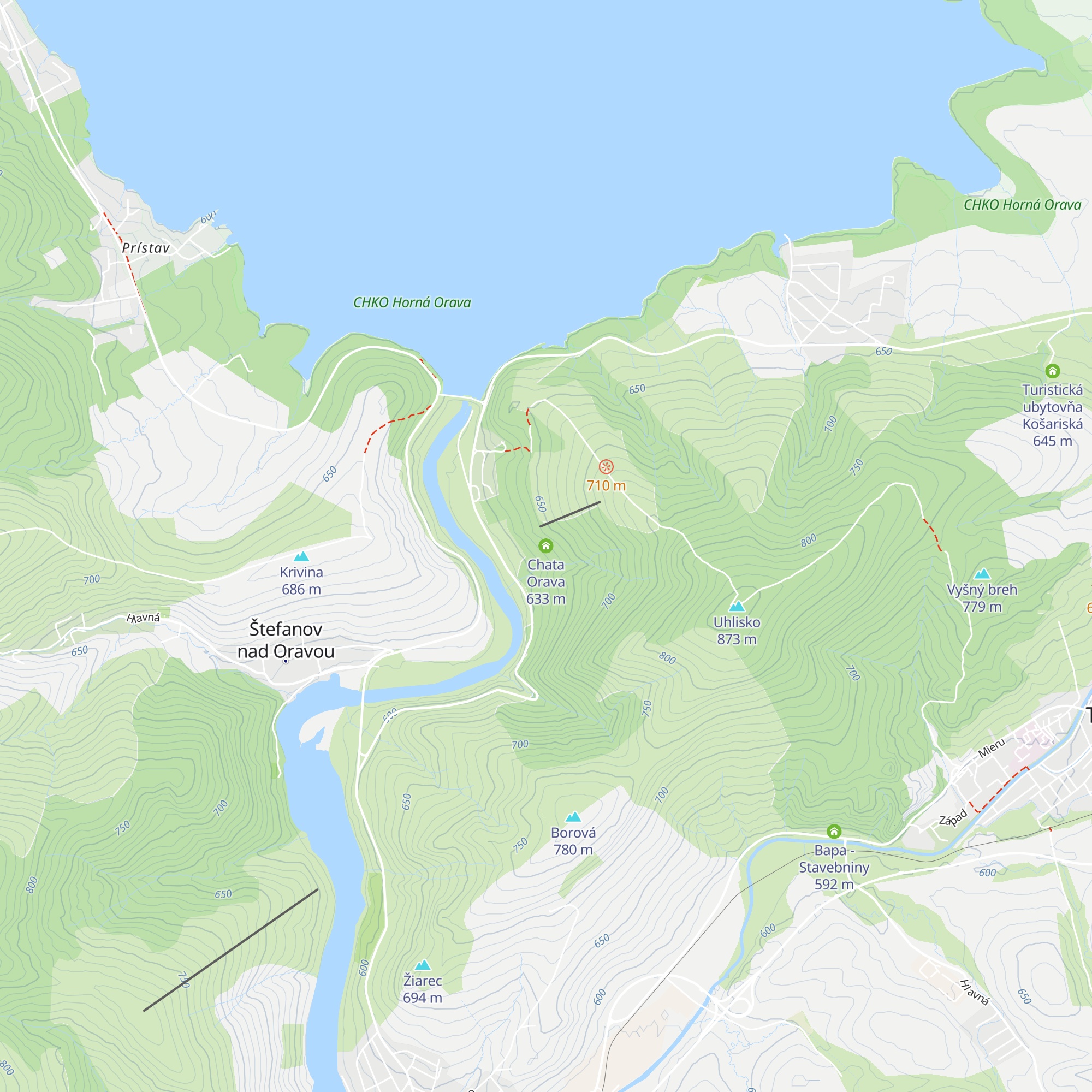 Chata Orava map