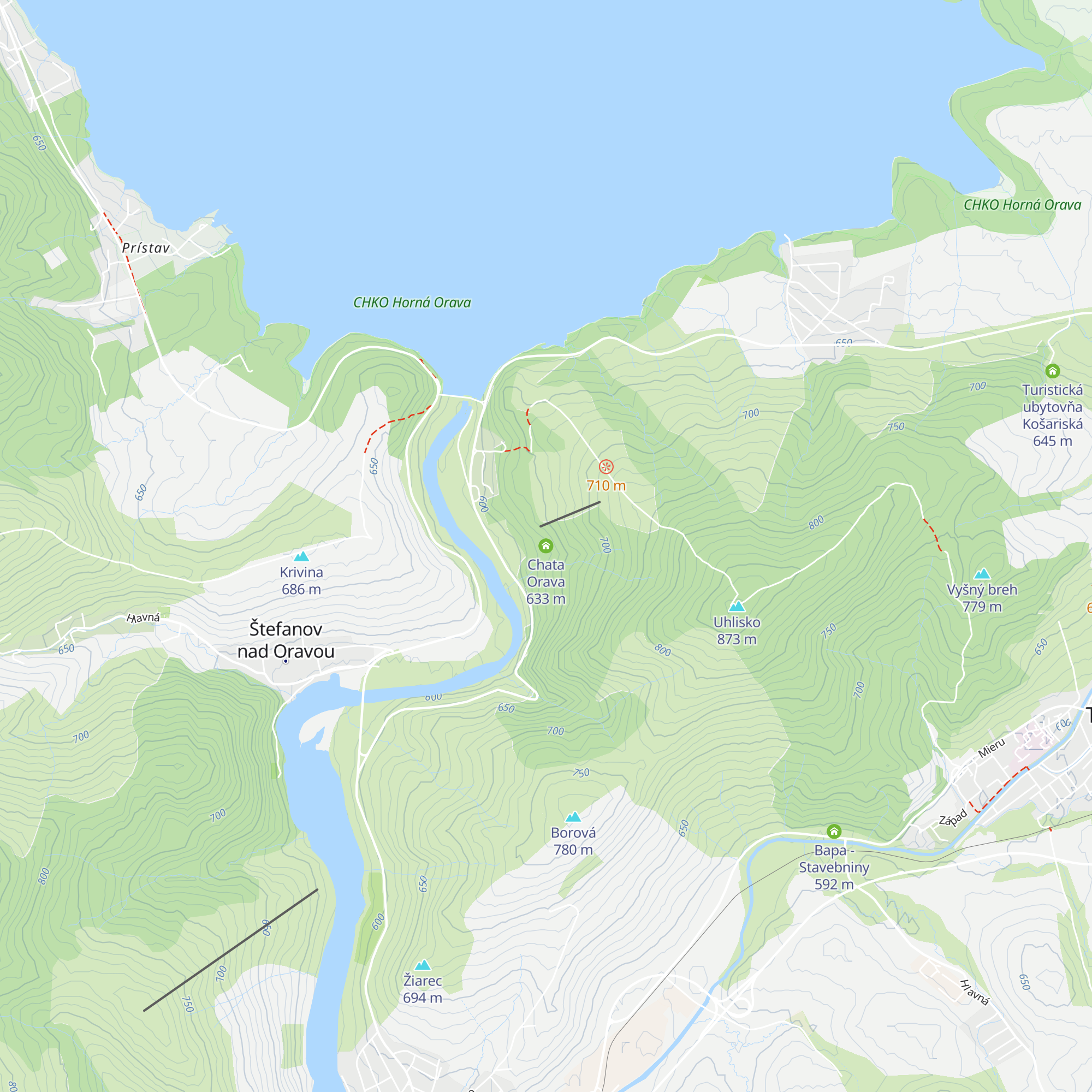 Chata Orava map