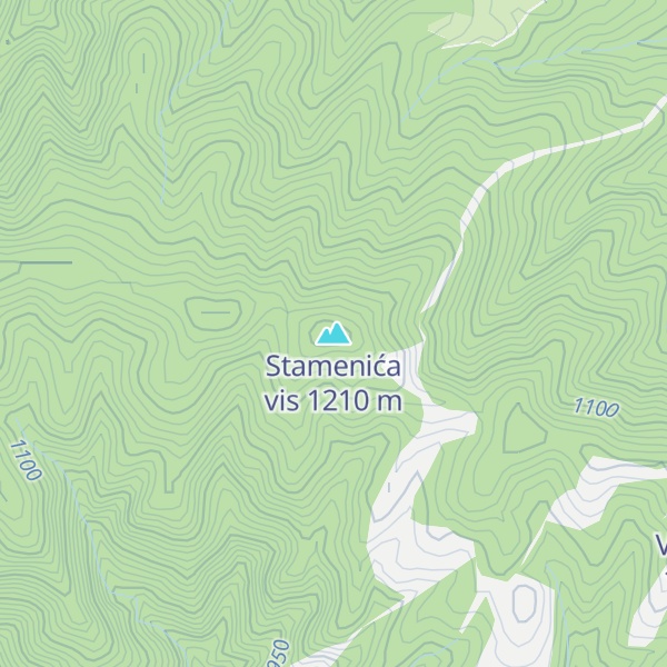 Map of Stamenića vis