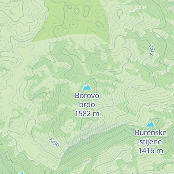 Map of Borovo brdo