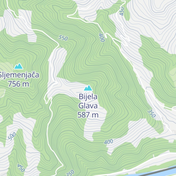 Map of Bijela Glava