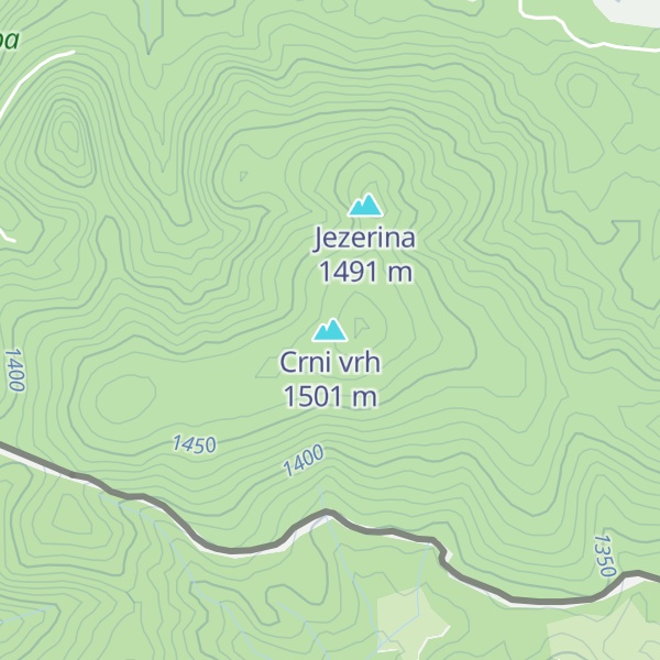 Map of Crni vrh