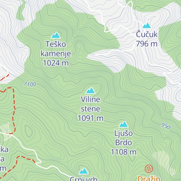 Map of Viline stene