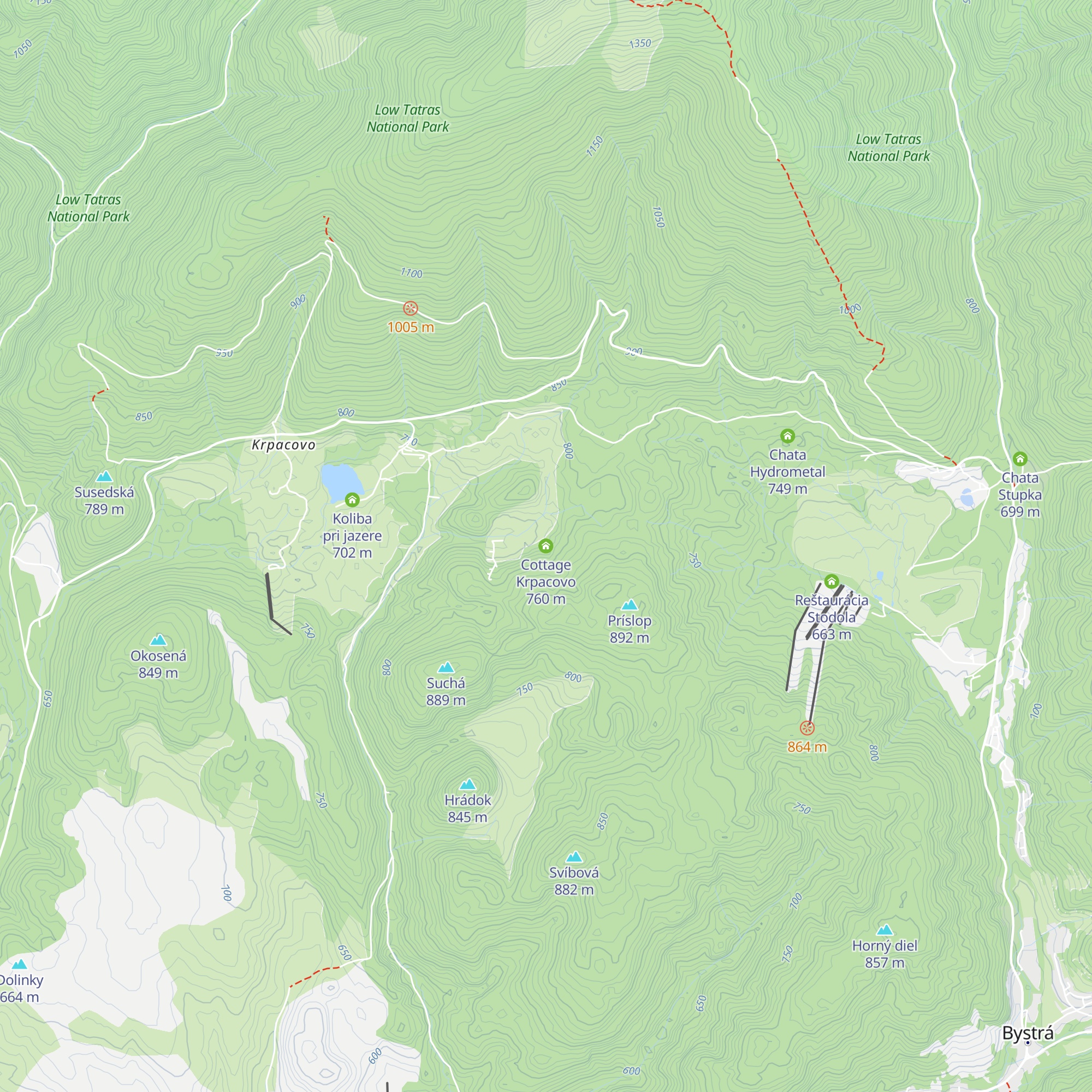 Cottage Krpacovo map